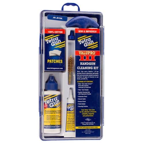 Tetra 725I VALUPRO III Handgun .44/.45 Cal Cleaning Kit 4 lbs Tetra 725I VALUPRO III Handgun .44/.45 Cal Cleaning Kit 4 lbs