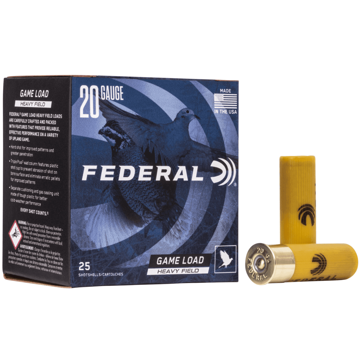 Federal Game-Shok Heavy Field 20 Gauge 1 oz, 25 Per Box - H20275 Federal Game-Shok Heavy Field 20 Gauge 1 oz, 25 Per Box - H20275