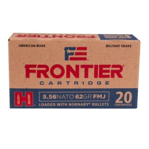 HORNADY 5.56 NATO 62 gr FMJ Frontier 20Box HORNADY 5.56 NATO 62 gr FMJ Frontier 20Box