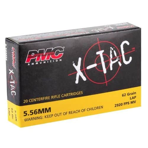 PMC 556K X-Tac 5.56x45mm NATO 62 gr Light Armor Piercing 20 Per Box PMC 556K X-Tac 5.56x45mm NATO 62 gr Light Armor Piercing 20 Per Box