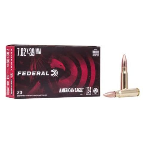 Federal AM Eagle 762X39 124GR FMJ 20rds A76239A Federal AM Eagle 762X39 124GR FMJ 20rds A76239A