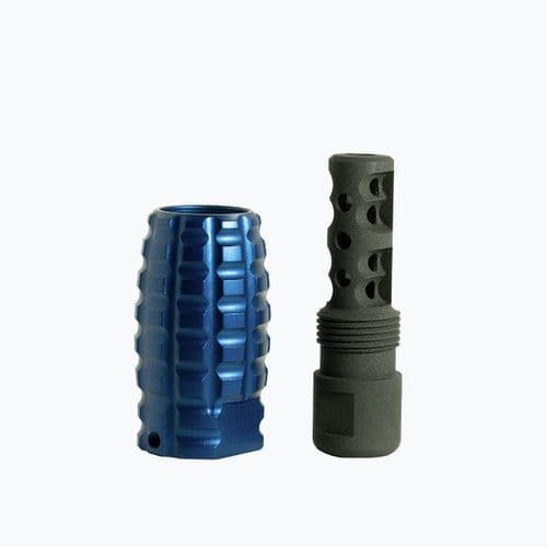 Timber Creek 223-MBC-B .223 Muzzle Blast Combo with Blast Can - Blue Timber Creek 223-MBC-B .223 Muzzle Blast Combo with Blast Can - Blue