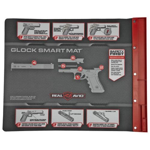 Real Avid AVGLOCKSM Smart Mat Cleaning Mat Black/Gray Non-Slip Rubber 19" x 16" Glock Parts Diagram Illustration Real Avid AVGLOCKSM Smart Mat Cleaning Mat Black/Gray Non-Slip Rubber 19" x 16" Glock Parts Diagram Illustration
