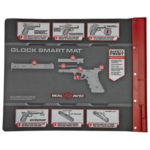 Real Avid AVGLOCKSM Smart Mat Cleaning Mat Black/Gray Non-Slip Rubber 19" x 16" Glock Parts Diagram Illustration Real Avid AVGLOCKSM Smart Mat Cleaning Mat Black/Gray Non-Slip Rubber 19" x 16" Glock Parts Diagram Illustration