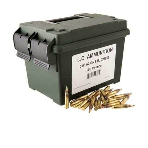 Federal LC Ammunition 5.56 62 Grains FMJ (XM855) 500 Rounds Can Federal LC Ammunition 5.56 62 Grains FMJ (XM855) 500 Rounds Can
