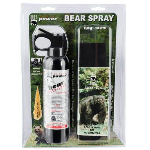 UDAP 15CP Super Magnum Bear Spray with Chester Holster 260gr OC Pepper Up to 35 ft Range UDAP 15CP Super Magnum Bear Spray with Chester Holster 260gr OC Pepper Up to 35 ft Range