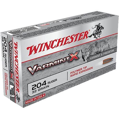 Winchester Ammo Varmint X 204 Ruger 32 gr Polymer Tip Rapid Expansion - X204P Winchester Ammo Varmint X 204 Ruger 32 gr Polymer Tip Rapid Expansion - X204P