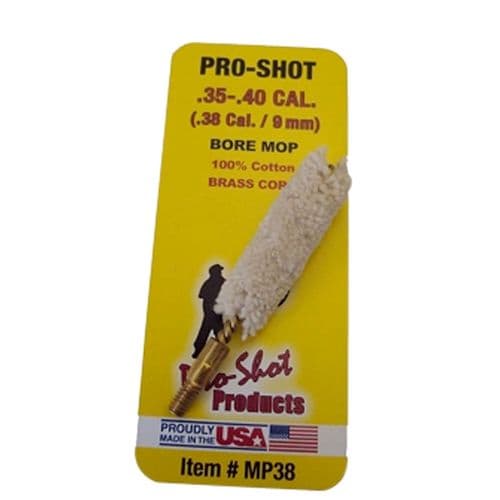 Pro-Shot MP38 Bore Mop 35-40 Cal Pistol 8-32 Cotton Pro-Shot MP38 Bore Mop 35-40 Cal Pistol 8-32 Cotton