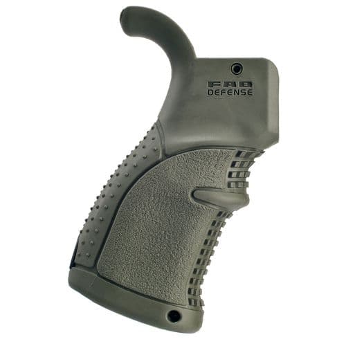 FAB DEFENSE FX-AGR43G AGR-43 Ergonomic Pistol Grip M4/M16/AR15 Polymer with Over-Molded Rubber OD Green FAB DEFENSE FX-AGR43G AGR-43 Ergonomic Pistol Grip M4/M16/AR15 Polymer with Over-Molded Rubber OD Green
