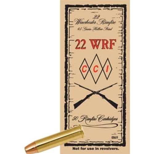 CCI .22 WRF .45 Grain Jacked Hollow Point - 50 Rounds CCI .22 WRF .45 Grain Jacked Hollow Point - 50 Rounds