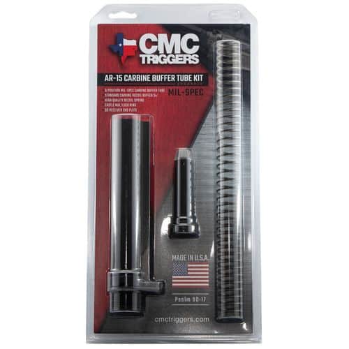 CMC Triggers 81626 AR-15 Carbine Mil-Spec Buffer Kit 6-Position Black Hardcoat Anodized 7075 T6 Aluminum CMC Triggers 81626 AR-15 Carbine Mil-Spec Buffer Kit 6-Position Black Hardcoat Anodized 7075 T6 Aluminum