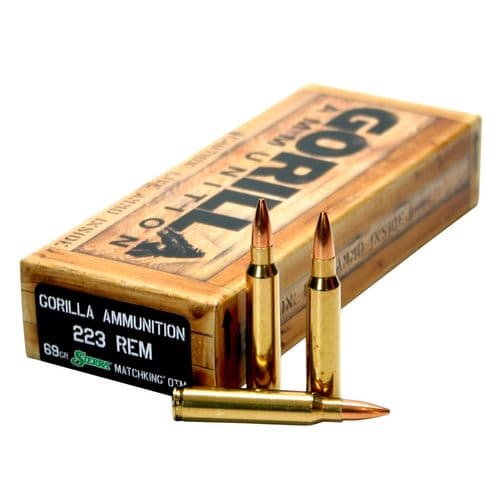 Gorilla GA22369SMK Gorilla Match 223 Rem 69 gr Sierra MatchKing 20 Bx/ 10 Cs Gorilla GA22369SMK Gorilla Match 223 Rem 69 gr Sierra MatchKing 20 Bx/ 10 Cs