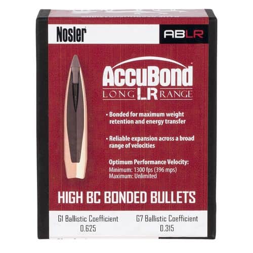 Nosler 58922 AccuBond Long Range 6.5mm .264 142 gr Spitzer Point 100 Nosler 58922 AccuBond Long Range 6.5mm .264 142 gr Spitzer Point 100