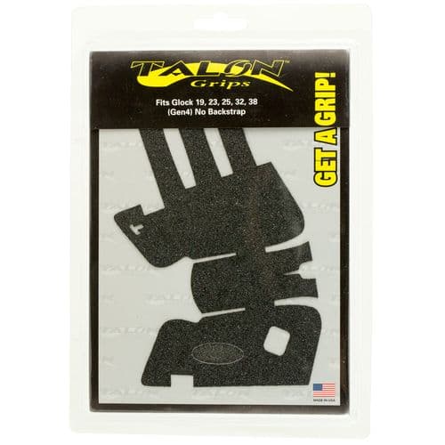 Talon Grips 110G Adhesive Grip fits Glock 19/23/25/32/38 Gen4 Black Aggressive Textured Granulate Talon Grips 110G Adhesive Grip fits Glock 19/23/25/32/38 Gen4 Black Aggressive Textured Granulate