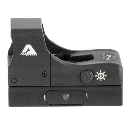 Aim Sports RT5C1 Reflex Compact 1x 27mm 3.5 MOA Illuminated Red Dot Black Anodized Aim Sports RT5C1 Reflex Compact 1x 27mm 3.5 MOA Illuminated Red Dot Black Anodized