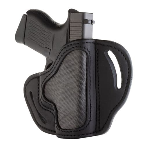 1791 Gunleather CFBHCSBLR BHC OWB Size C Stealth Black Leather Belt Slide Compatible w/Glock 43/Sig P365/Walther PPK Right Hand 1791 Gunleather CFBHCSBLR BHC OWB Size C Stealth Black Leather Belt Slide Compatible w/Glock 43/Sig P365/Walther PPK Right Hand