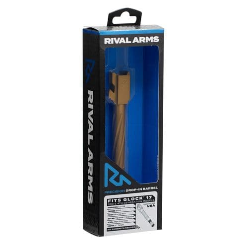 RIVAL ARMS RA20G201B Standard Barrel Compatible with Glock 19 Gen 3/4 416 Stainless Steel Graphite PVD RIVAL ARMS RA20G201B Standard Barrel Compatible with Glock 19 Gen 3/4 416 Stainless Steel Graphite PVD