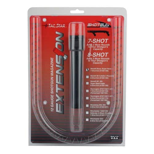 TacStar 1081188 Shotgun Magazine Extension 12 Gauge Benelli Nova,Super Nova,Beretta 1301 7rd Black Extended TacStar 1081188 Shotgun Magazine Extension 12 Gauge Benelli Nova,Super Nova,Beretta 1301 7rd Black Extended
