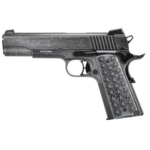 Sig Sauer Airguns AIR1911WTP 1911 We The People Air Pistol Semi-Automatic CO2 .177 BB 17 rd Distressed Stainless Steel Sig Sauer Airguns AIR1911WTP 1911 We The People Air Pistol Semi-Automatic CO2 .177 BB 17 rd Distressed Stainless Steel