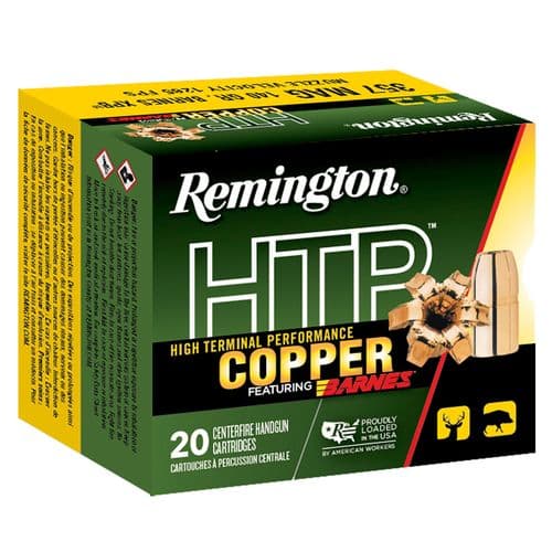 Remington Ammunition HTP Copper
357 Mag 140 GR Barnes XPB 20 Bx/ 10 Cs Remington Ammunition HTP Copper
357 Mag 140 GR Barnes XPB 20 Bx/ 10 Cs