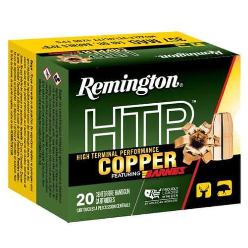 Remington Ammunition HTP Copper
357 Mag 140 GR Barnes XPB 20 Bx/ 10 Cs Remington Ammunition HTP Copper
357 Mag 140 GR Barnes XPB 20 Bx/ 10 Cs
