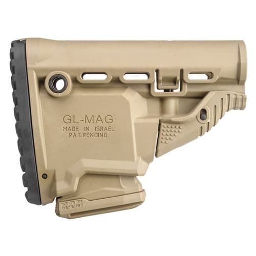 FAB DEFENSE FX-GLMAGT GL-Mag M4 Rifle Survival Buttstock with Built-In Mag Carrier Polymer FDE FAB DEFENSE FX-GLMAGT GL-Mag M4 Rifle Survival Buttstock with Built-In Mag Carrier Polymer FDE