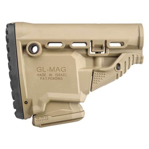 FAB DEFENSE FX-GLMAGT GL-Mag M4 Rifle Survival Buttstock with Built-In Mag Carrier Polymer FDE FAB DEFENSE FX-GLMAGT GL-Mag M4 Rifle Survival Buttstock with Built-In Mag Carrier Polymer FDE