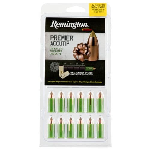 Remington Ammunition RBMLR2A Premier Accutip 50 Black Powder 250 GR 24 Remington Ammunition RBMLR2A Premier Accutip 50 Black Powder 250 GR 24