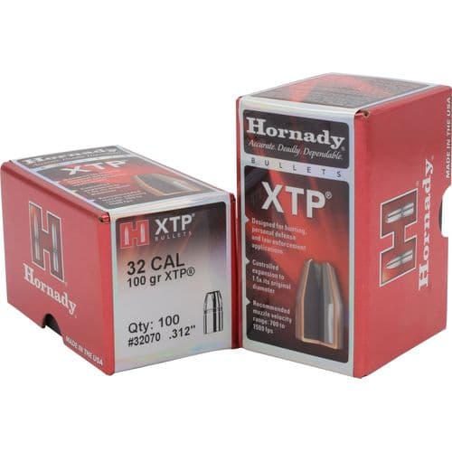 Hornady 32070 XTP 32 Caliber .312 100 GR Hollow Point 100 Box Hornady 32070 XTP 32 Caliber .312 100 GR Hollow Point 100 Box