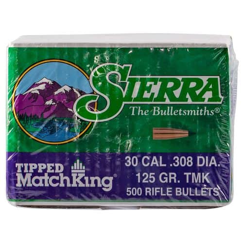 Sierra 7725C Tipped MatchKing30 Caliber .308 125 GR 500 Box Sierra 7725C Tipped MatchKing30 Caliber .308 125 GR 500 Box