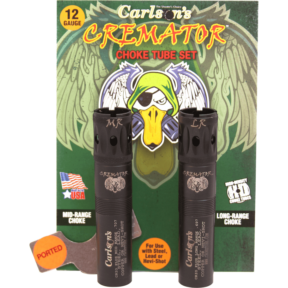 Carlson's Choke Tubes Crio/Crio Plus Cremator Choke, Mid/Long Range Ported 17-4 Stainless Steel Benelli 12 Gauge - 11502 Carlson's Choke Tubes Crio/Crio Plus Cremator Choke, Mid/Long Range Ported 17-4 Stainless Steel Benelli 12 Gauge - 11502