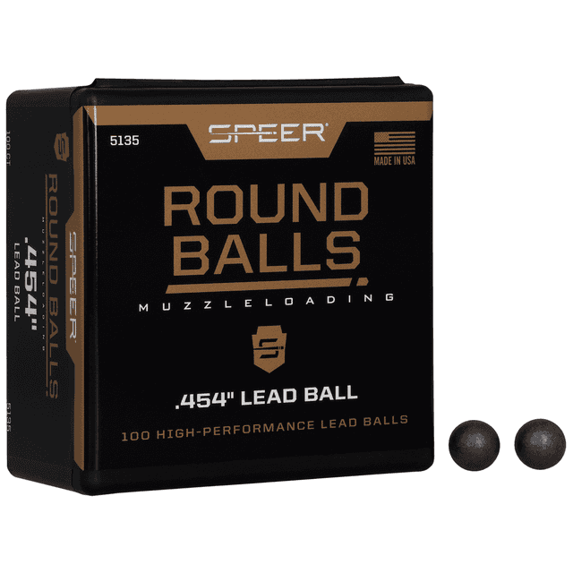 Speer Bullets 5135 Lead Balls 44 Black Powder .454 Dia 140 GR 100 Speer Bullets 5135 Lead Balls 44 Black Powder .454 Dia 140 GR 100
