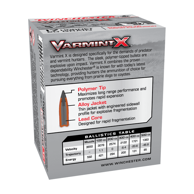 Winchester Ammo Varmint X 17 Hornet 20 gr Polymer Tip Rapid Expansion - X17P Winchester Ammo Varmint X 17 Hornet 20 gr Polymer Tip Rapid Expansion - X17P