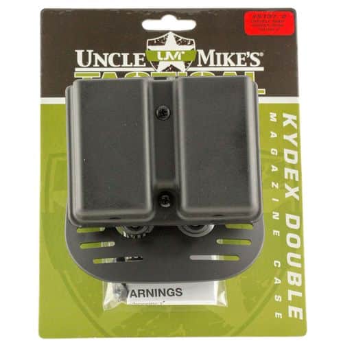 Uncle Mike's 51361 Kydex Double Mag Case Black Kydex Belt Clip 9mm Luger 40 S&W Belts 1.75" Wide Uncle Mike's 51361 Kydex Double Mag Case Black Kydex Belt Clip 9mm Luger 40 S&W Belts 1.75" Wide