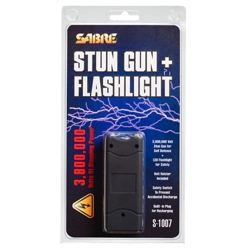 Sabre S1007BK 3.8 Million Volt Stun Gun/Flashlight Portable 2.35 lbs Black Sabre S1007BK 3.8 Million Volt Stun Gun/Flashlight Portable 2.35 lbs Black