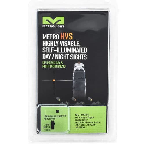 MEPRO USA LLC ML40224F.S Y HVS Front Sight Glock 17,17L,19,22,23,24,25,31,32,33,34,35,36,37,38,39 Fixed Yellow Black MEPRO USA LLC ML40224F.S Y HVS Front Sight Glock 17,17L,19,22,23,24,25,31,32,33,34,35,36,37,38,39 Fixed Yellow Black