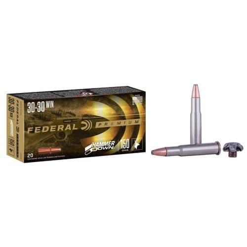 Federal LG30301 Premium HammerDown 30-30 Win 150 gr Bonded Soft Point 20 Bx/ 10 Cs Federal LG30301 Premium HammerDown 30-30 Win 150 gr Bonded Soft Point 20 Bx/ 10 Cs