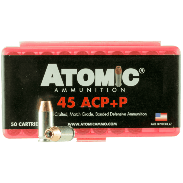 Atomic Ammunition Precision Craft Pistol 45 ACP Bonded Match Hollow Point 185 grain, 50 Per Box - 00412 Atomic Ammunition Precision Craft Pistol 45 ACP Bonded Match Hollow Point 185 grain, 50 Per Box - 00412