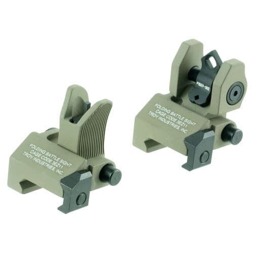 Troy SSIGMCMSSFT BattleSight Micro Set M4 Front/DOA Rear Weapons w/Raised Top Rail Picatinny Mount Aluminum FDE Troy SSIGMCMSSFT BattleSight Micro Set M4 Front/DOA Rear Weapons w/Raised Top Rail Picatinny Mount Aluminum FDE