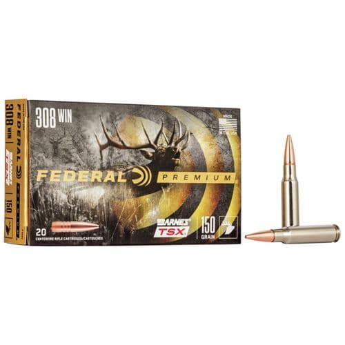 Federal P308V Premium 308 Win 150 gr Barnes Triple-Shock X 20 Bx/ 10 Cs Federal P308V Premium 308 Win 150 gr Barnes Triple-Shock X 20 Bx/ 10 Cs