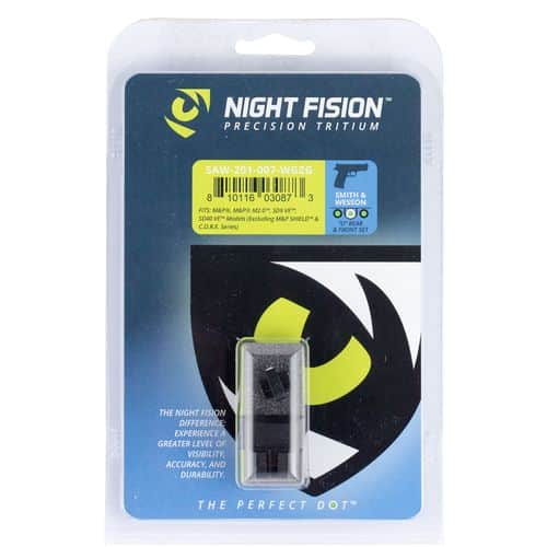 Night Fision SAW201007WGZ Night Sight Set Square Front/U-Notch Rear S&W M&P/SD9 VE/SD40 VE Green Tritium w/White Outline Black Night Fision SAW201007WGZ Night Sight Set Square Front/U-Notch Rear S&W M&P/SD9 VE/SD40 VE Green Tritium w/White Outline Black