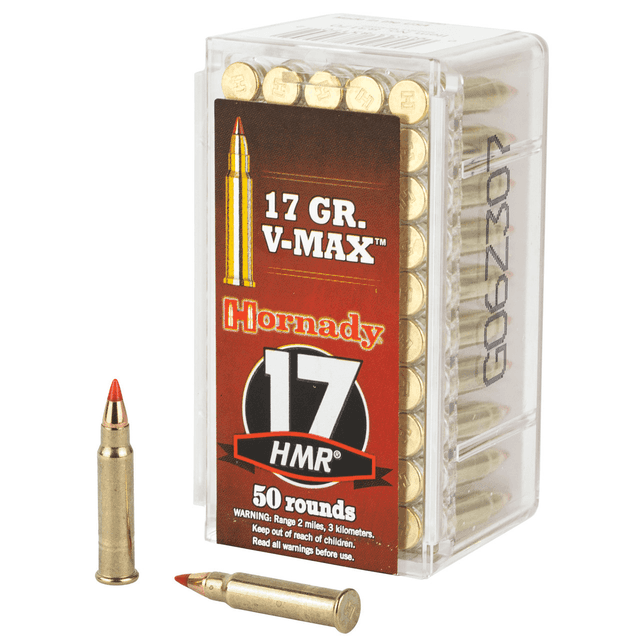 Hornady 17 HMR 17 gr V-Max VMX 50rd Box Rimfire Ammo Hornady 17 HMR 17 gr V-Max VMX 50rd Box Rimfire Ammo