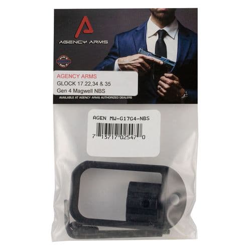 Agency Arms MW-G17G4-NBS Magwell Compatible with Glock 17 Gen4 6061-T6 Aluminum Black Hardcoat Anodized Agency Arms MW-G17G4-NBS Magwell Compatible with Glock 17 Gen4 6061-T6 Aluminum Black Hardcoat Anodized