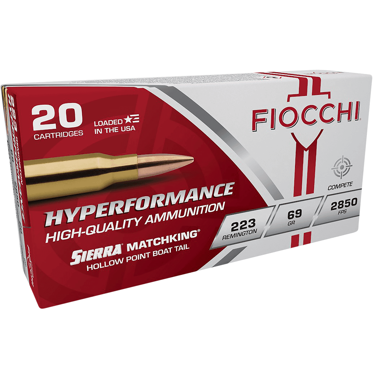 Fiocchi .223 Remington 69 Grain Sierra Match-King 20 Round Box Fiocchi .223 Remington 69 Grain Sierra Match-King 20 Round Box