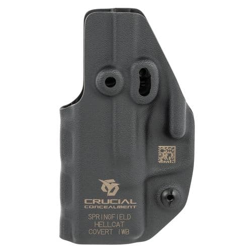 CRUCIAL CONCEALMENT 1112 Covert Black Kydex IWB Springfield Hellcat Right Hand CRUCIAL CONCEALMENT 1112 Covert Black Kydex IWB Springfield Hellcat Right Hand