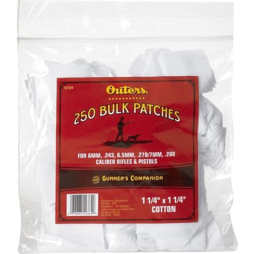 Outers Bulk .17-.22 cal Patches 250 Count Outers Bulk .17-.22 cal Patches 250 Count