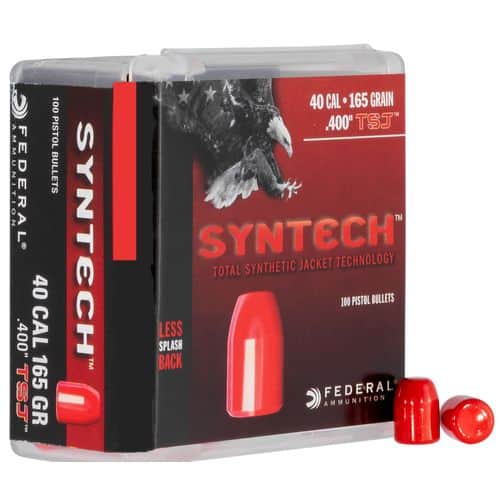Federal AE40SJCB1 Syntech Component 40 S&W .400 165 GR Total Syntech Jacket Flat Nose 100 Box Federal AE40SJCB1 Syntech Component 40 S&W .400 165 GR Total Syntech Jacket Flat Nose 100 Box