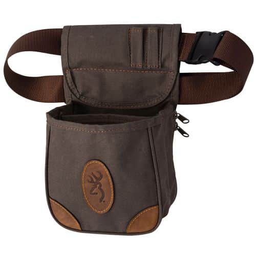 Browning 121388692 Lona Shell Pouch Flint/Brown Canvas/Leather Adjustable Browning 121388692 Lona Shell Pouch Flint/Brown Canvas/Leather Adjustable