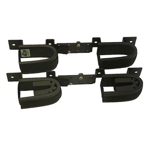 Rugged Gear 10065 Screw Mount Double Hook Black Steel Rugged Gear 10065 Screw Mount Double Hook Black Steel