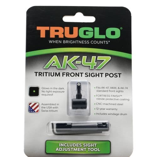 Truglo Tritium AK-47 Green Tritium w/White Outline Black Truglo Tritium AK-47 Green Tritium w/White Outline Black